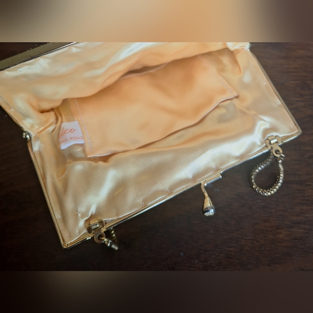 Vintage Elegant Gold Beaded Evening Bag - Picture 4 of 4
